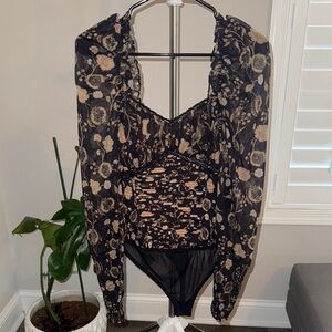 Free people brunch date bodysuit NWOT